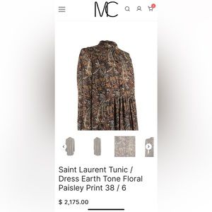 SAINT LAURENT Tunic | Size F40